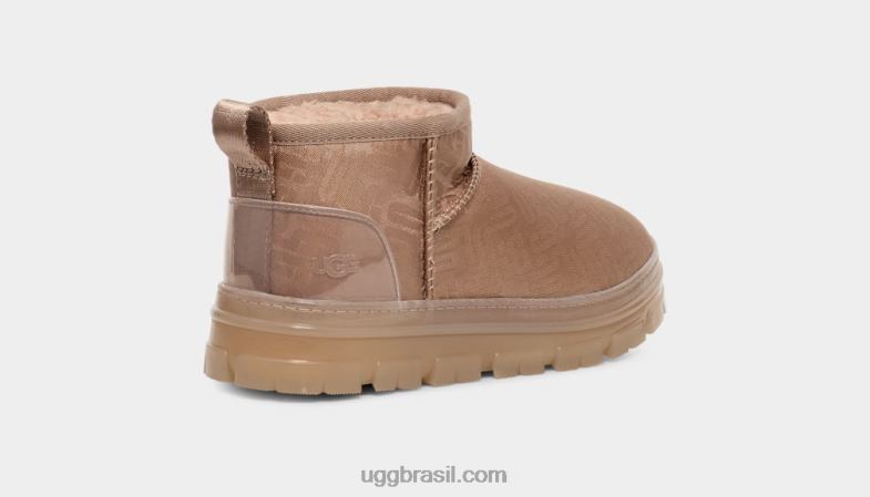 cinza bronzeado 4VTTD2138 UGG mulheres clássico ultra mini monograma
