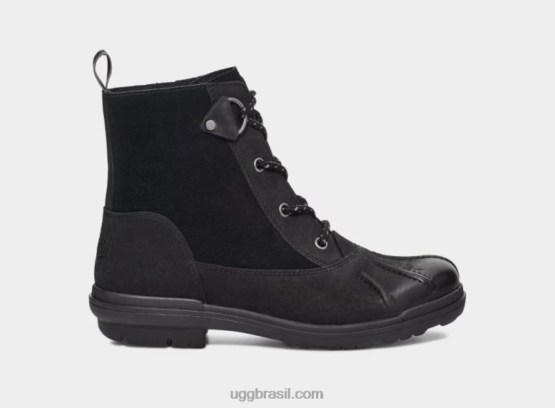 couro preto 4VTTD735 UGG mulheres pato Habsburgo
