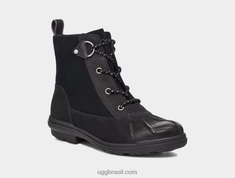 couro preto 4VTTD735 UGG mulheres pato Habsburgo