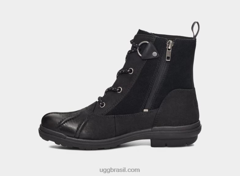 couro preto 4VTTD735 UGG mulheres pato Habsburgo