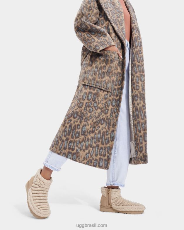 natural 4VTTD703 UGG mulheres clássico mini malha grossa