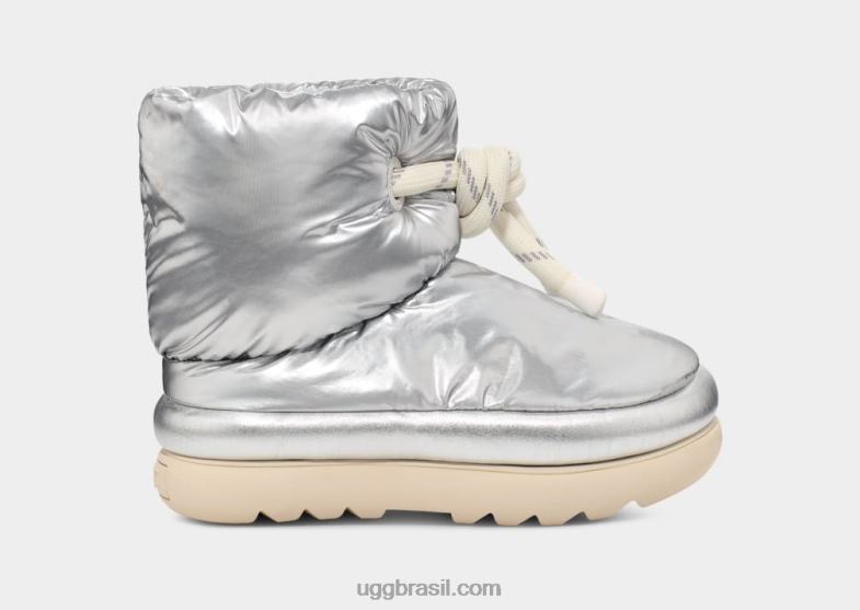 prata metálica 4VTTD736 UGG mulheres clássico maxi curto metálico