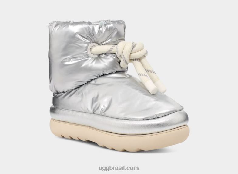prata metálica 4VTTD736 UGG mulheres clássico maxi curto metálico