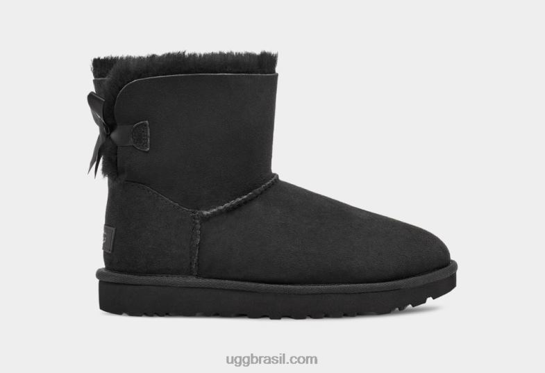 preto 4VTTD360 UGG mulheres bota mini bailey bow ii