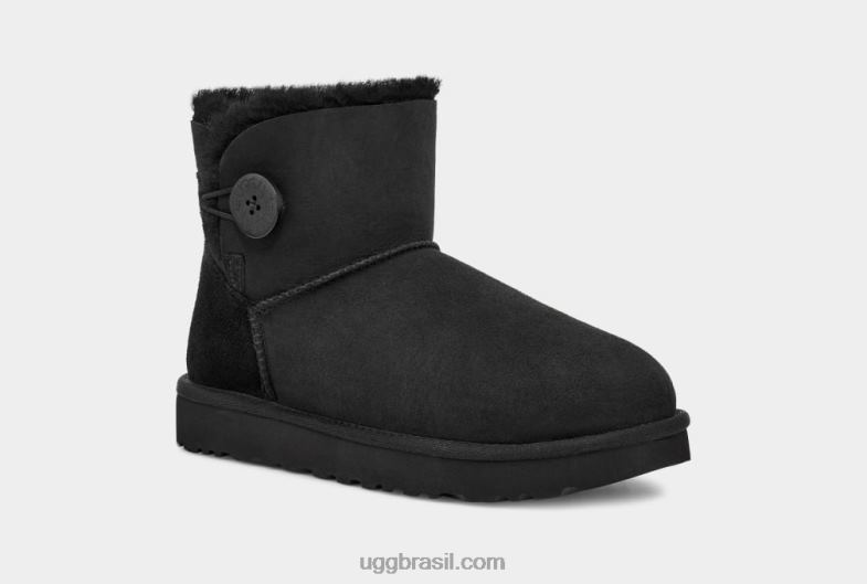preto 4VTTD364 UGG mulheres bota mini bailey button ii
