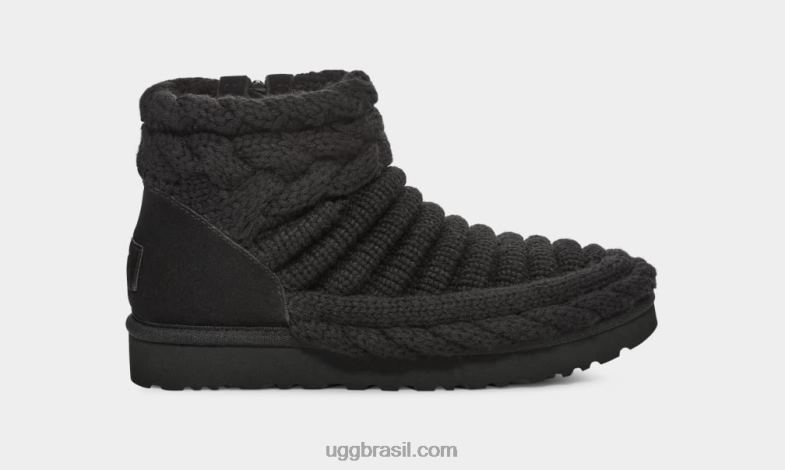 preto 4VTTD702 UGG mulheres clássico mini malha grossa