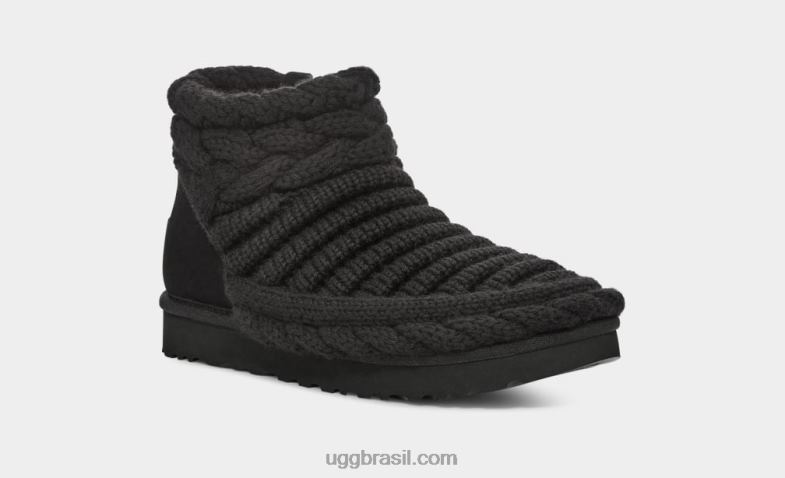 preto 4VTTD702 UGG mulheres clássico mini malha grossa