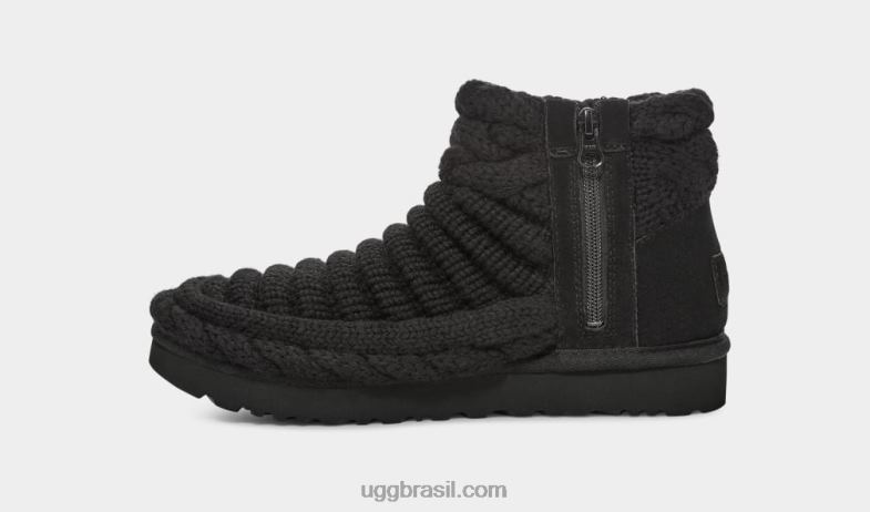 preto 4VTTD702 UGG mulheres clássico mini malha grossa