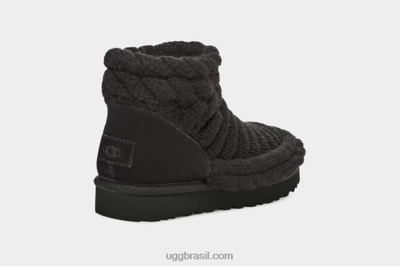 preto 4VTTD702 UGG mulheres clássico mini malha grossa