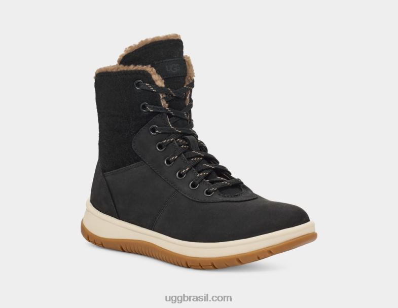 preto 4VTTD722 UGG mulheres Lakesider mid lace up