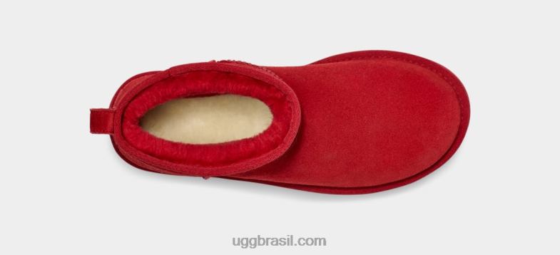 samba vermelho 4VTTD587 UGG mulheres plataforma ultra mini clássica