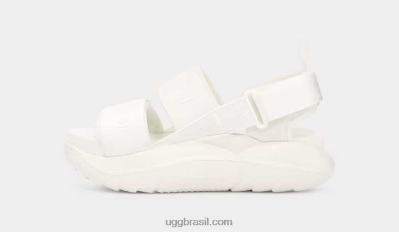 Branco brilhante 4VTTD557 UGG mulheres sandália esportiva la cloud