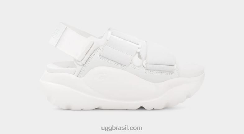 Branco brilhante 4VTTD7 UGG mulheres la sandália de rua