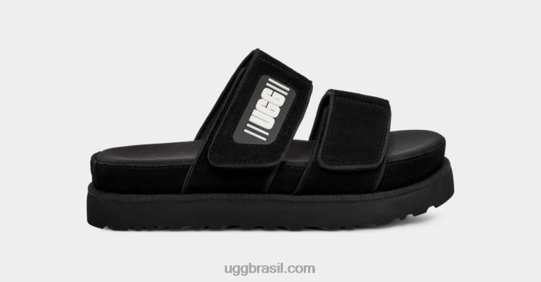 Camurça preta 4VTTD824 UGG mulheres slide maior