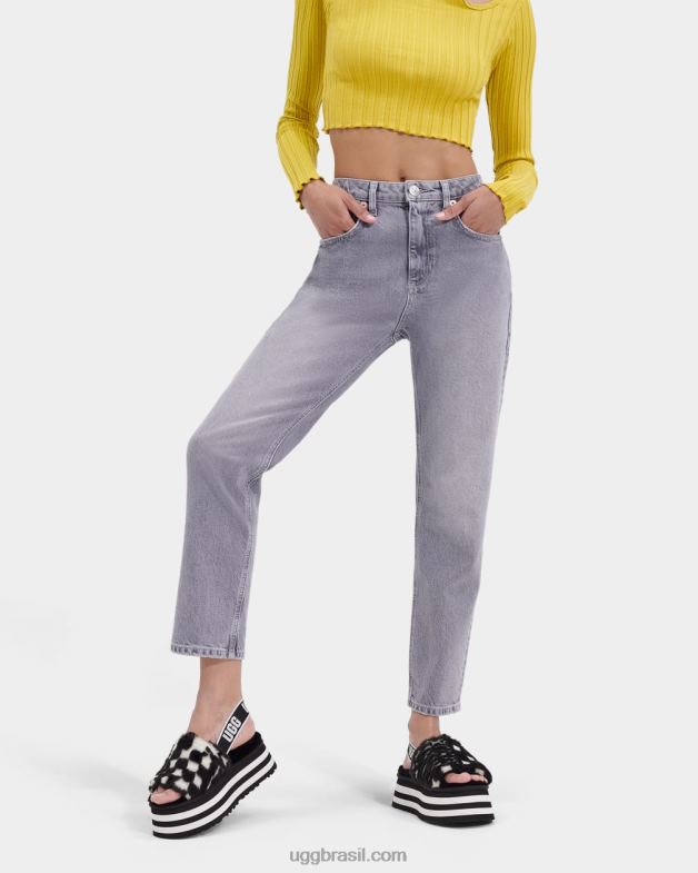 Preto branco 4VTTD51 UGG mulheres slide de cheques de discoteca