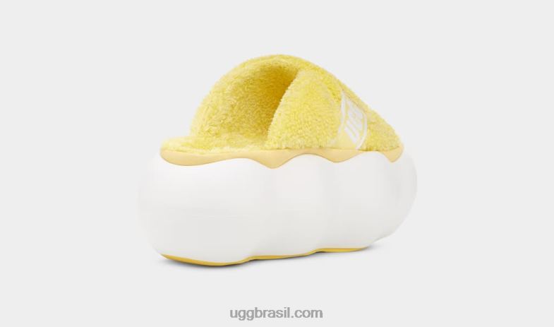 amarelo ensolarado 4VTTD342 UGG mulheres slide de nuvem de açúcar