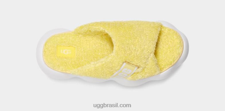 amarelo ensolarado 4VTTD342 UGG mulheres slide de nuvem de açúcar