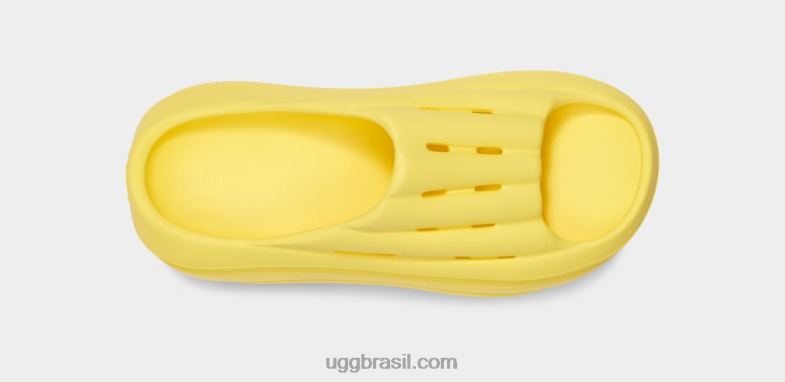 amarelo ensolarado 4VTTD380 UGG mulheres slide de espuma