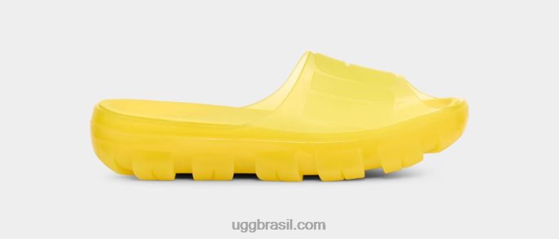 amarelo ensolarado 4VTTD401 UGG mulheres slide de gelatina transparente
