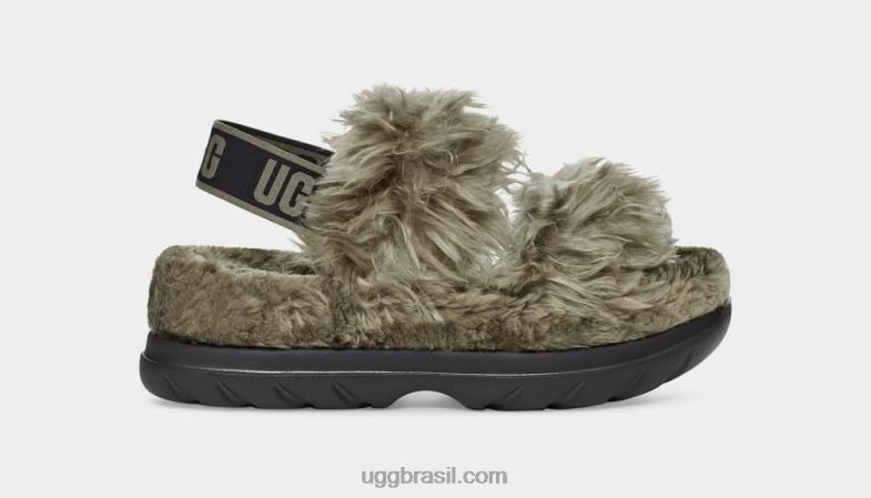 azeitona queimada 4VTTD739 UGG mulheres sandália fofa de açúcar