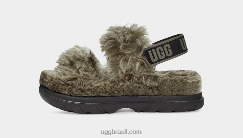 azeitona queimada 4VTTD739 UGG mulheres sandália fofa de açúcar