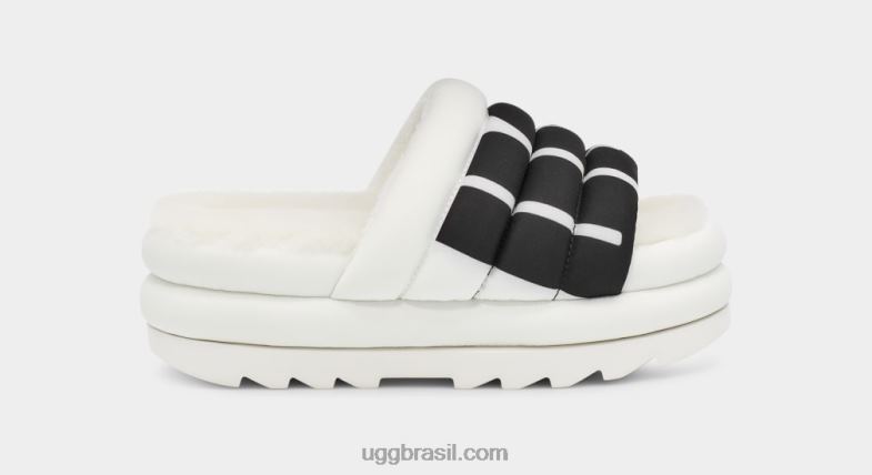 branco 4VTTD2140 UGG mulheres logotipo maxi slide