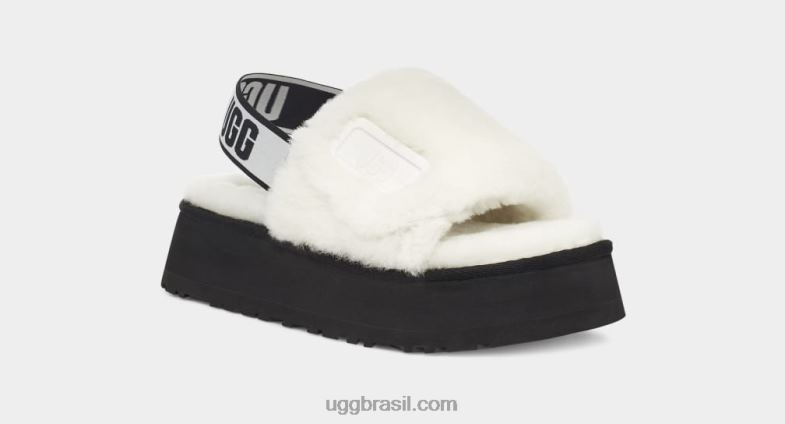 branco 4VTTD77 UGG mulheres slide de discoteca