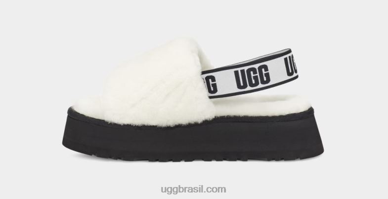 branco 4VTTD77 UGG mulheres slide de discoteca
