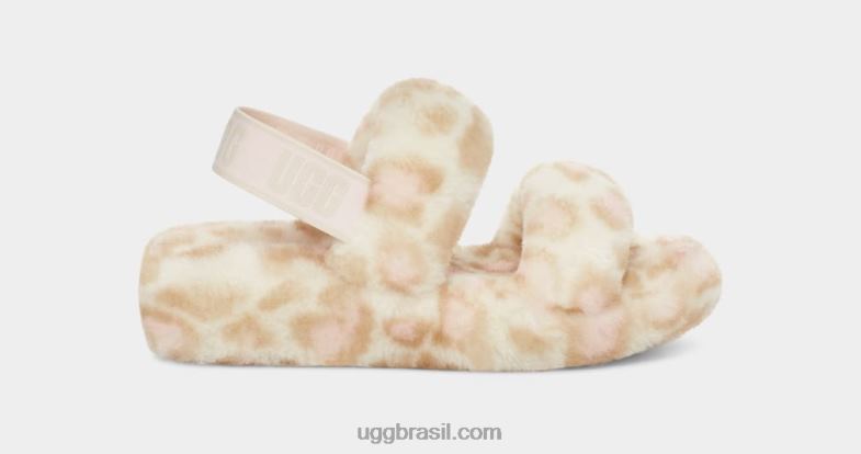 branco 4VTTD816 UGG mulheres oh sim estampa de pantera