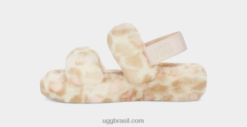 branco 4VTTD816 UGG mulheres oh sim estampa de pantera