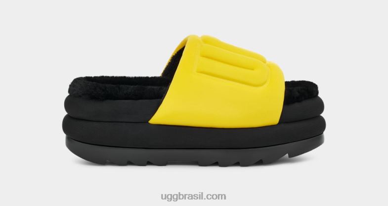 canário/preto 4VTTD757 UGG mulheres maxi slide gráfico