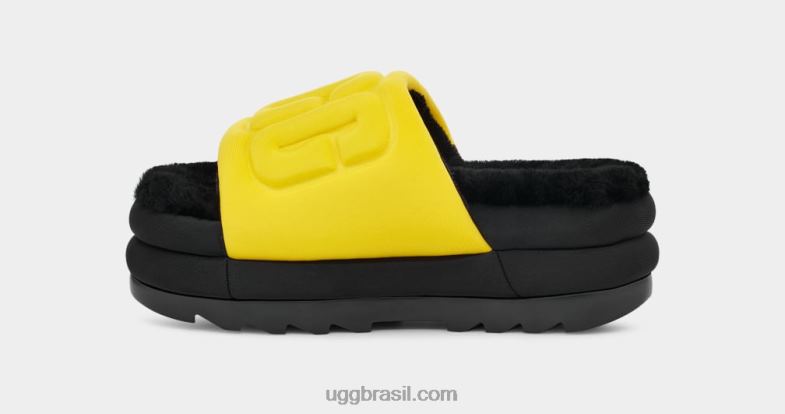 canário/preto 4VTTD757 UGG mulheres maxi slide gráfico
