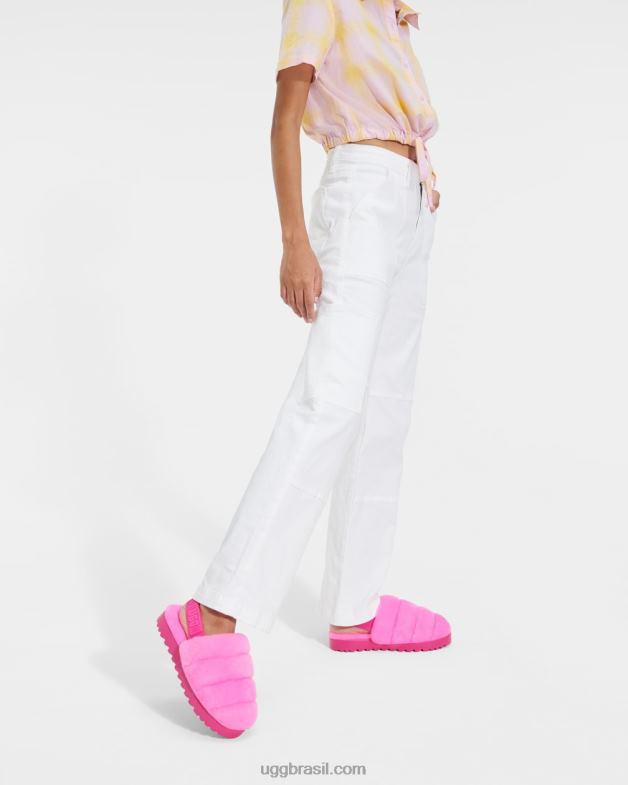 caramelo rosa 4VTTD803 UGG mulheres chinelo super fofinho