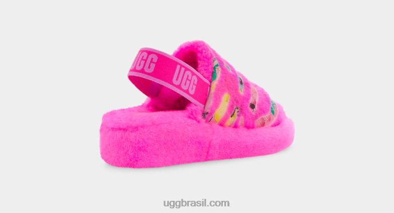 caramelo rosa 4VTTD804 UGG mulheres fluff sim flor de tigre
