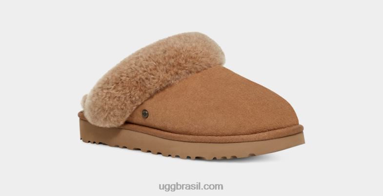 castanha 4VTTD397 UGG mulheres chinelo clássico ii