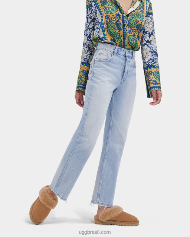 castanha 4VTTD397 UGG mulheres chinelo clássico ii