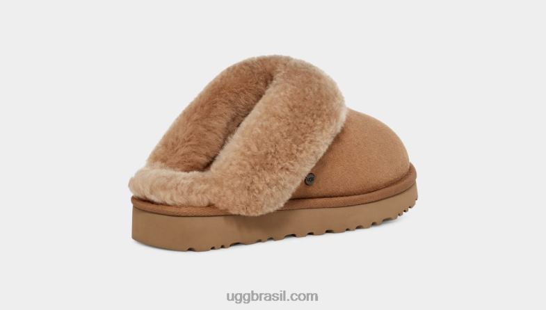 castanha 4VTTD397 UGG mulheres chinelo clássico ii