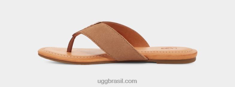 castanha 4VTTD3 UGG mulheres carey flip camurça