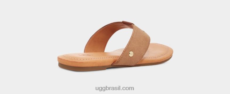 castanha 4VTTD3 UGG mulheres carey flip camurça