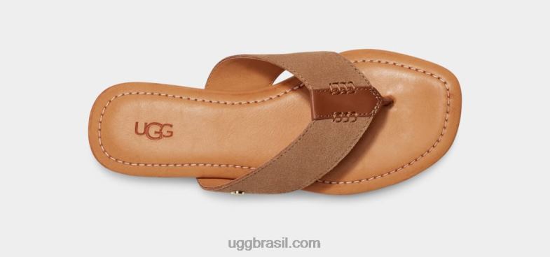 castanha 4VTTD3 UGG mulheres carey flip camurça