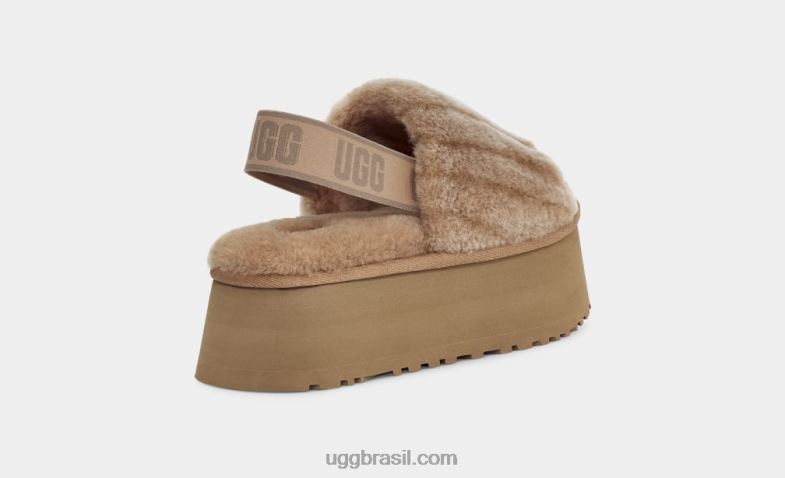 castanha 4VTTD55 UGG mulheres escorregador de veludo disco sherpa