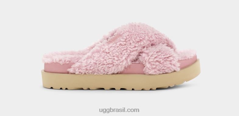 concha 4VTTD831 UGG mulheres corrediça cruzada de açúcar fuzz