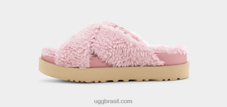 concha 4VTTD831 UGG mulheres corrediça cruzada de açúcar fuzz