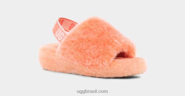 coral mole 4VTTD71 UGG mulheres fluff sim deslizar pena