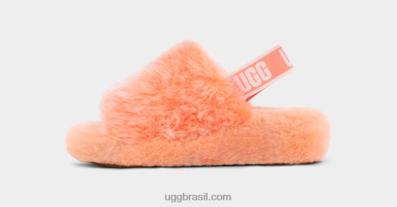 coral mole 4VTTD71 UGG mulheres fluff sim deslizar pena