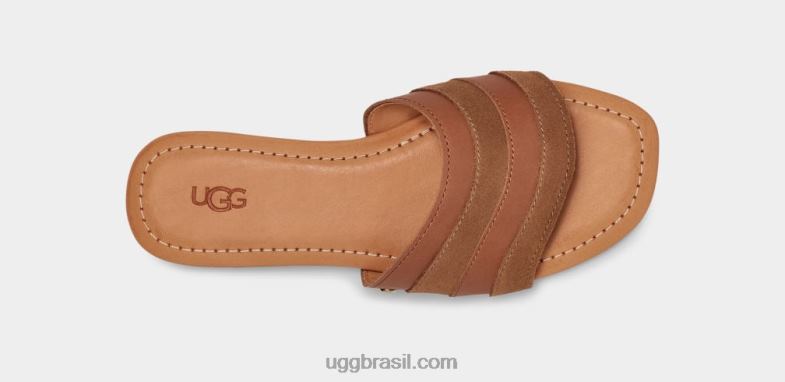 couro castanho 4VTTD828 UGG mulheres ximena