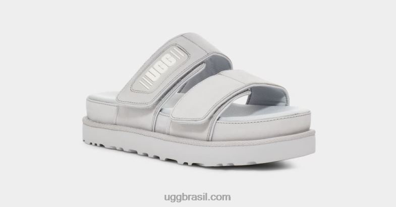couro cinza metálico 4VTTD2141 UGG mulheres maior