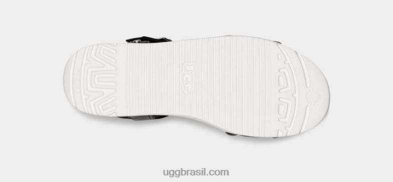 couro preto 4VTTD2130 UGG mulheres tira de tornozelo zayne