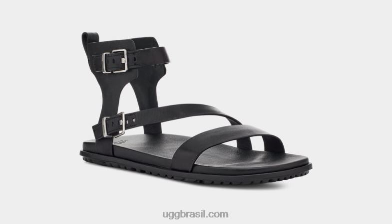 couro preto 4VTTD752 UGG mulheres alça solivan