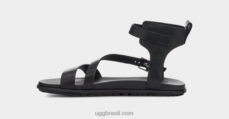 couro preto 4VTTD752 UGG mulheres alça solivan